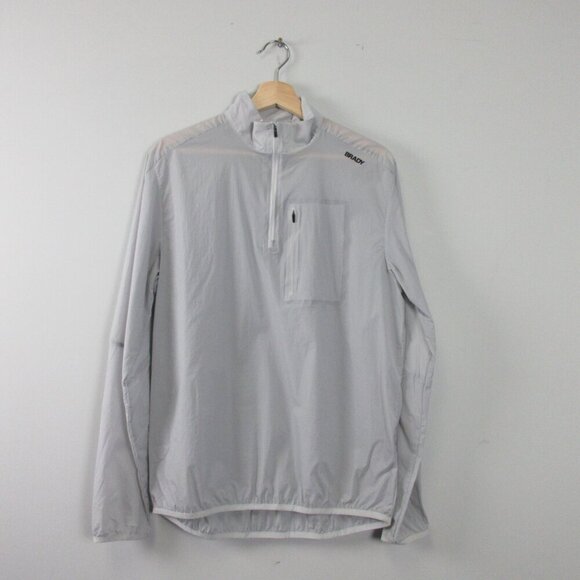 Brady Brand Men's Half Zip Golf Jacket M Grey Pullover Pocket Training Sport - Picture 1 of 10
